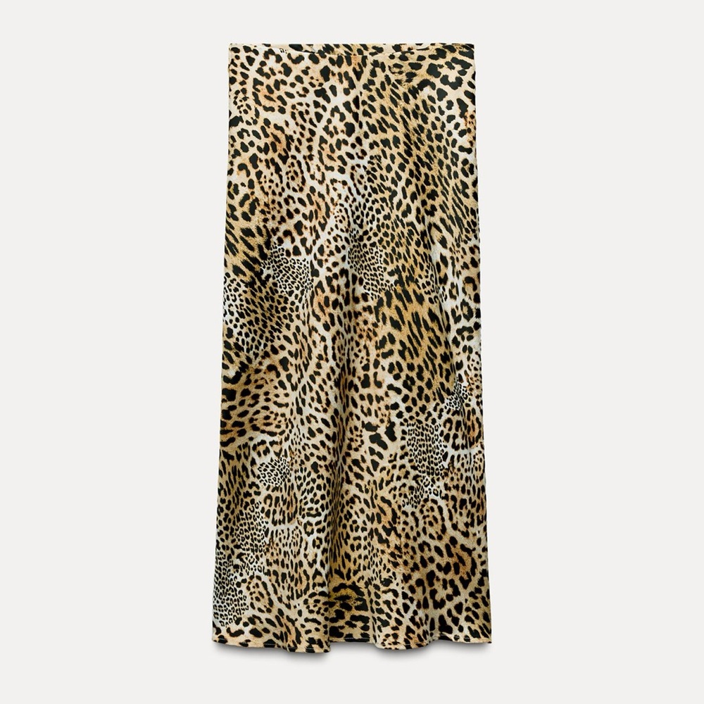 zara fall 24 animal print skirt